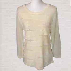 Helios & Luna Linen Blend Pullover Sweater Cream